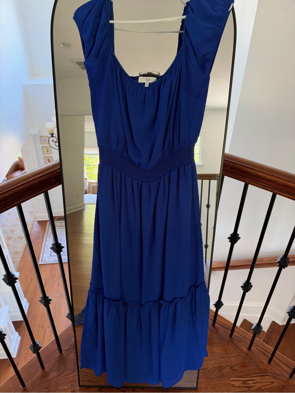 NSR Royal Blue Tiered Maxi Dress